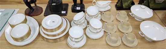 A Wedgwood dinner service and Jasper ware cups and saucers